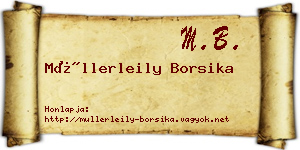 Müllerleily Borsika névjegykártya